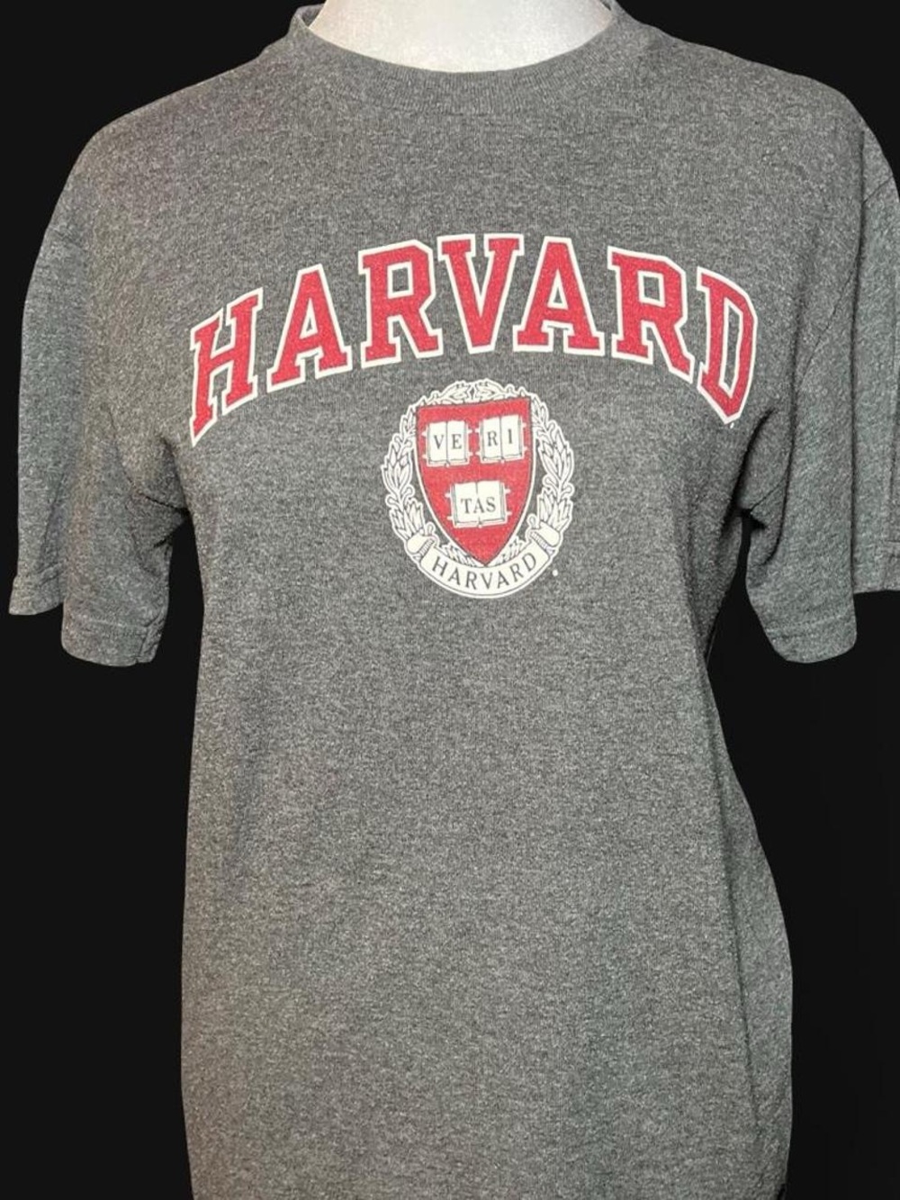 Gray and Red Multicolor Harvard University T shirt College Merch